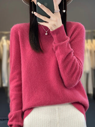 Women's Crew Neck Fine Knit Sweater
