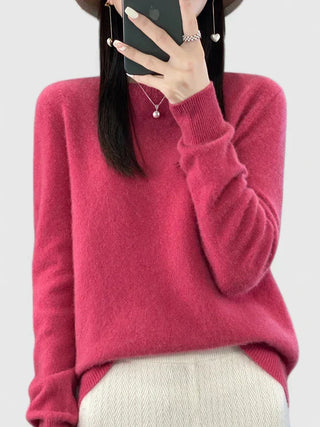 Women's Crew Neck Fine Knit Sweater