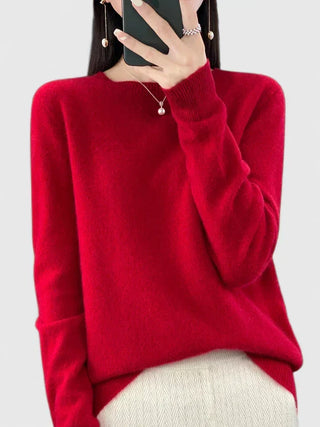 Women's Crew Neck Fine Knit Sweater