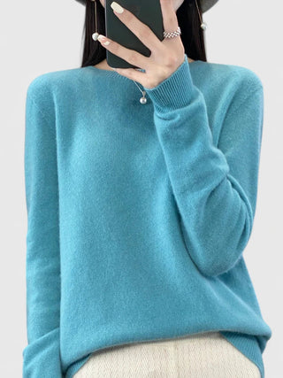 Women's Crew Neck Fine Knit Sweater