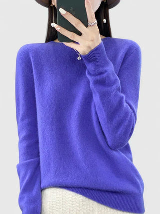 Women's Crew Neck Fine Knit Sweater