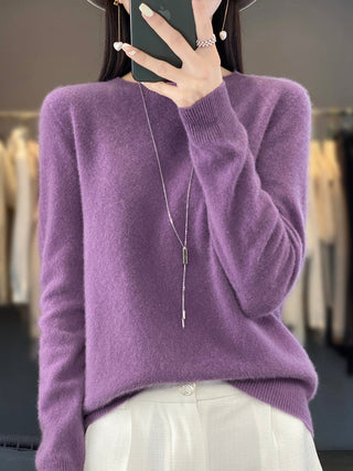 Women's Crew Neck Fine Knit Sweater