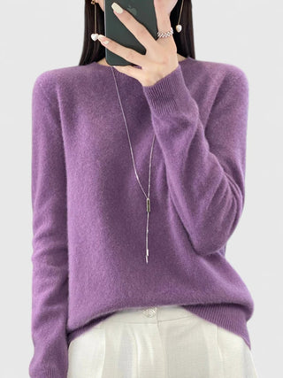 Women's Crew Neck Fine Knit Sweater