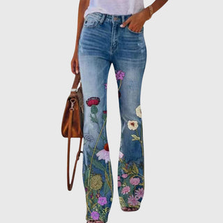 Women's Floral Print Wide-Leg Pants