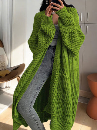 Women's Longline Duster Cardigan with Pockets