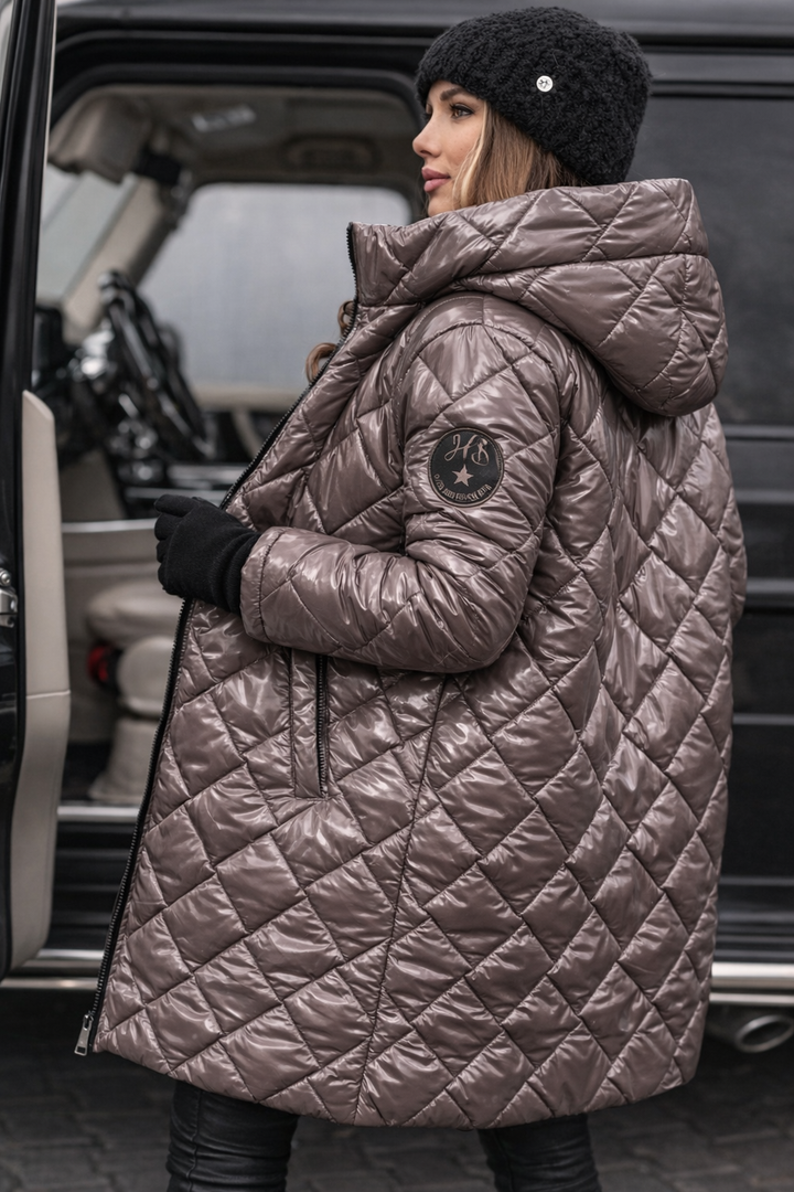 Women's Longline Quilted Puffer Coat