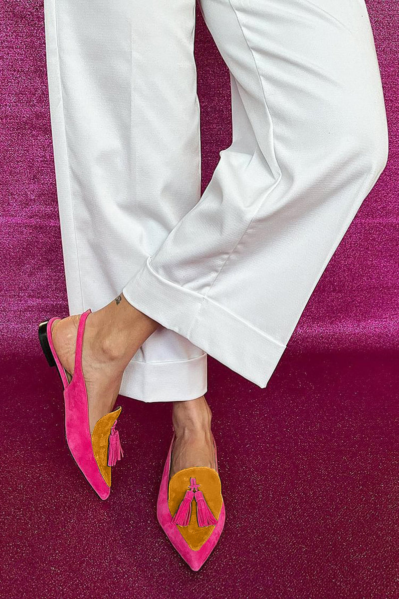 Women's Slingback Tassel Loafers
