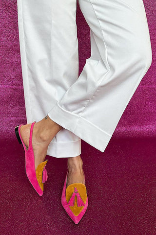 Women's Slingback Tassel Loafers