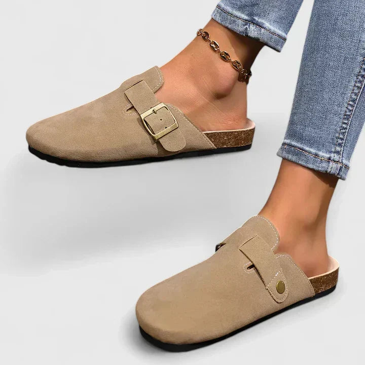 Women's Buckle Strap Slip-On Loafers
