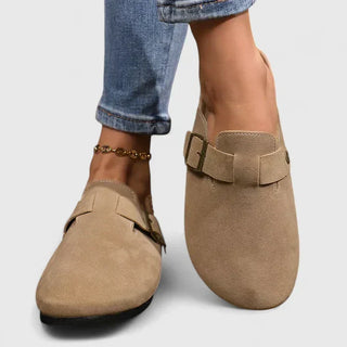 Women's Buckle Strap Slip-On Loafers