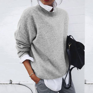 Women's Relaxed Oversized Mock-Neck Sweater