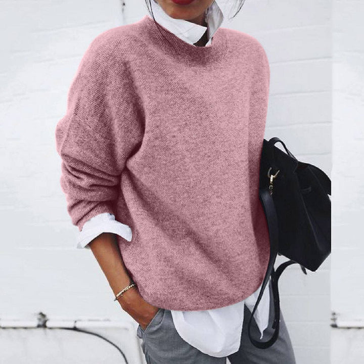 Women's Relaxed Oversized Mock-Neck Sweater