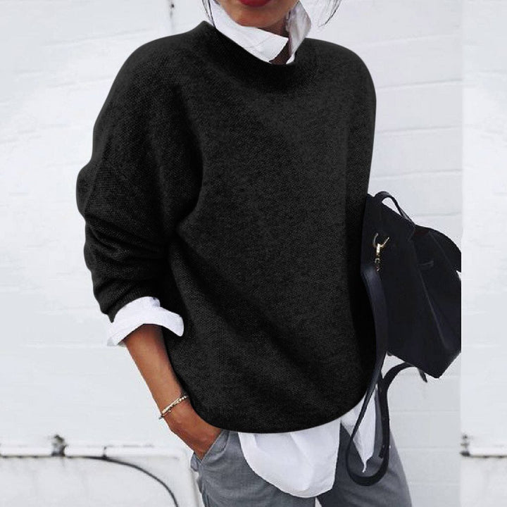 Women's Relaxed Oversized Mock-Neck Sweater