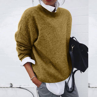 Women's Relaxed Oversized Mock-Neck Sweater