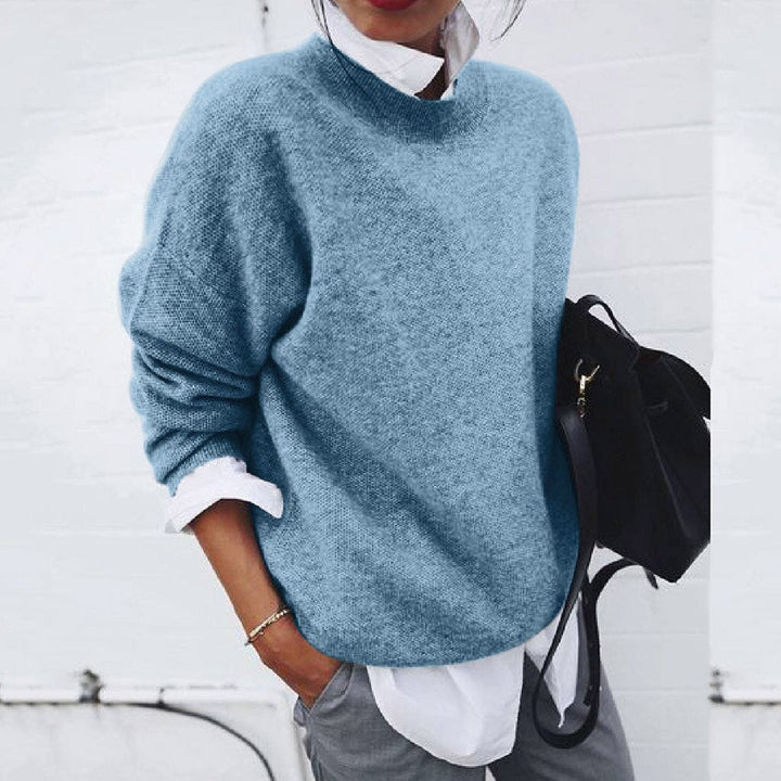 Women's Relaxed Oversized Mock-Neck Sweater