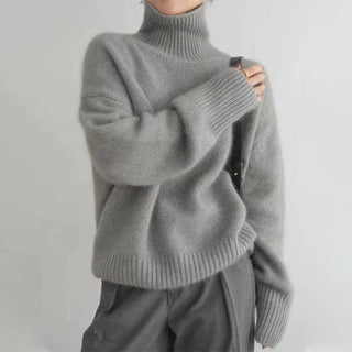 Women's Oversized Turtleneck Long Sleeve Sweater