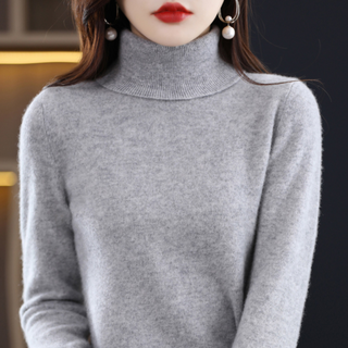 Women's Ribbed Turtleneck Knit Sweater