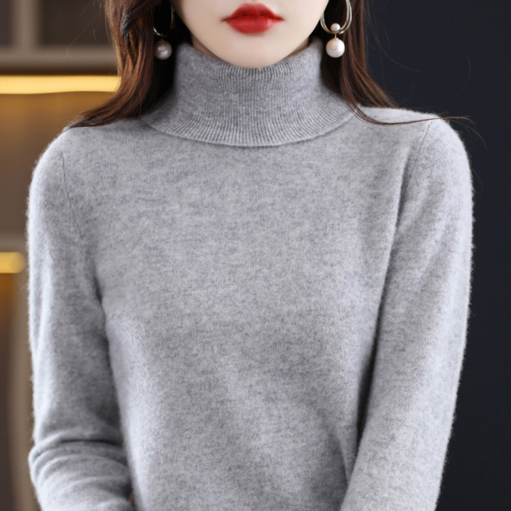 Women's Ribbed Turtleneck Knit Sweater