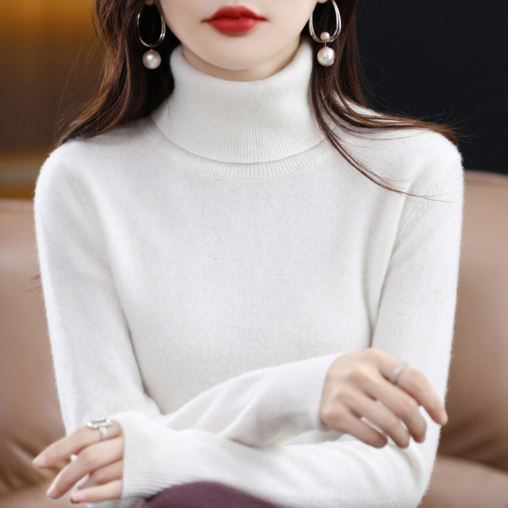 Women's Ribbed Turtleneck Knit Sweater