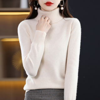 Women's Ribbed Turtleneck Knit Sweater