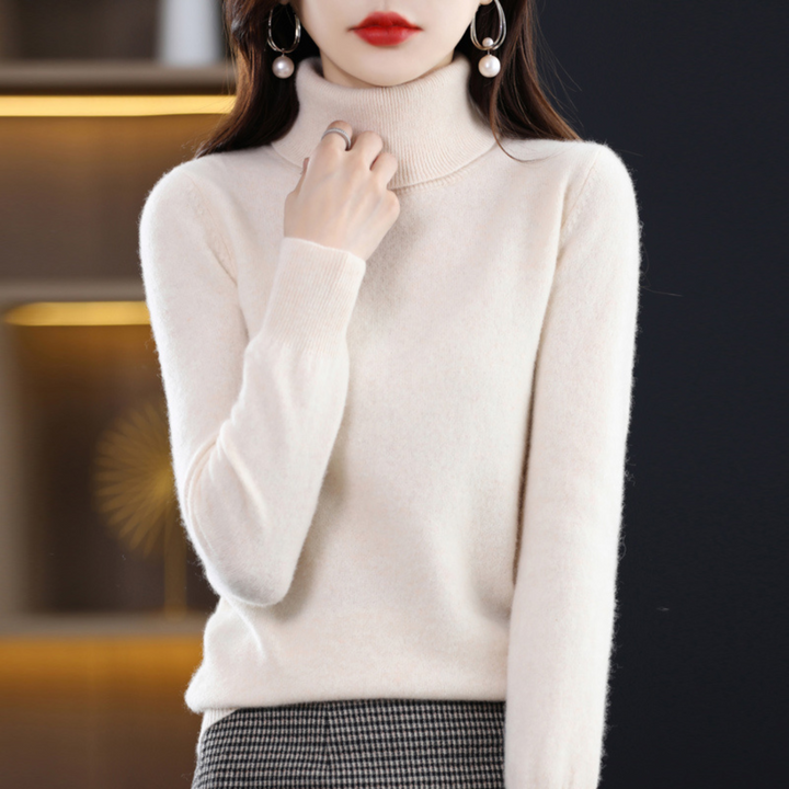 Women's Ribbed Turtleneck Knit Sweater
