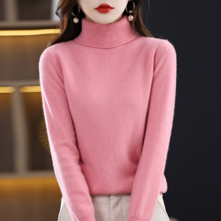Women's Ribbed Turtleneck Knit Sweater