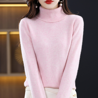 Women's Ribbed Turtleneck Knit Sweater