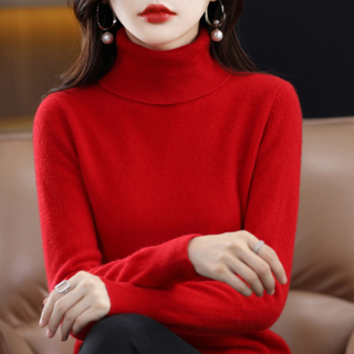 Women's Ribbed Turtleneck Knit Sweater