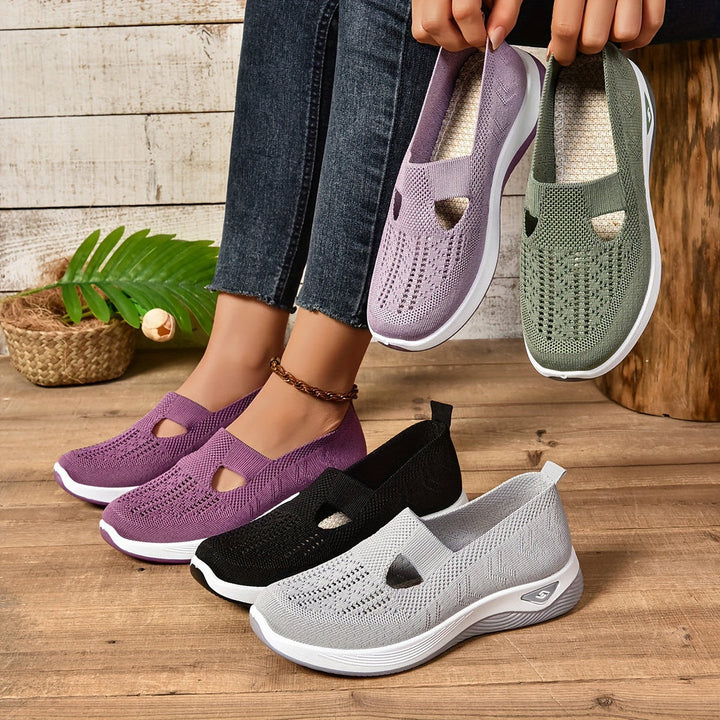 Women's Comfortable Perforated Slip-On Sneakers