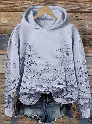 Women's Floral Embroidered Hoodie