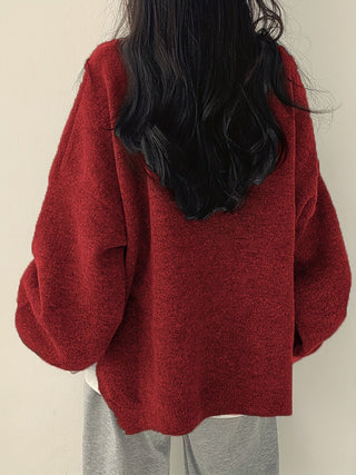 Women's Balloon Sleeve Crew Sweater
