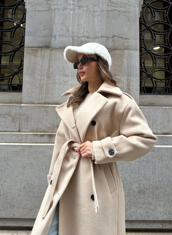 Women's Elegant Wrap Longline Coat