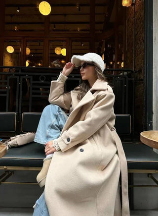 Women's Elegant Wrap Longline Coat