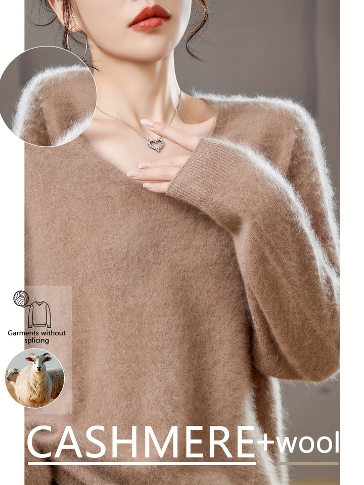 Women's Soft Knit V-Neck Sweater