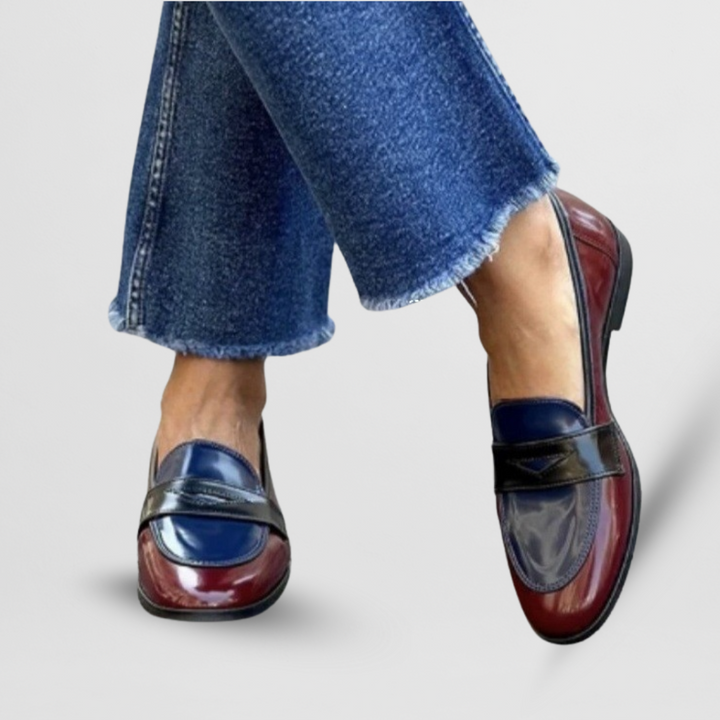 Women's Two-Tone Slip-On Loafers