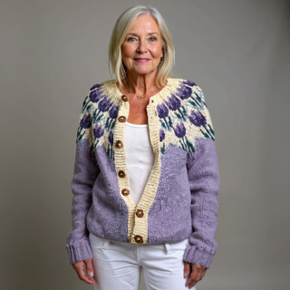 Women's Nordic Fair Isle Knit Cardigan