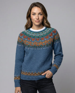 Women's Fair Isle Crew Neck Nordic Sweater