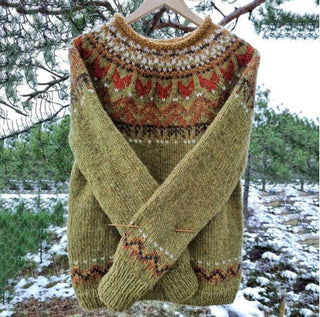 Women's Fair Isle Crew Neck Nordic Sweater