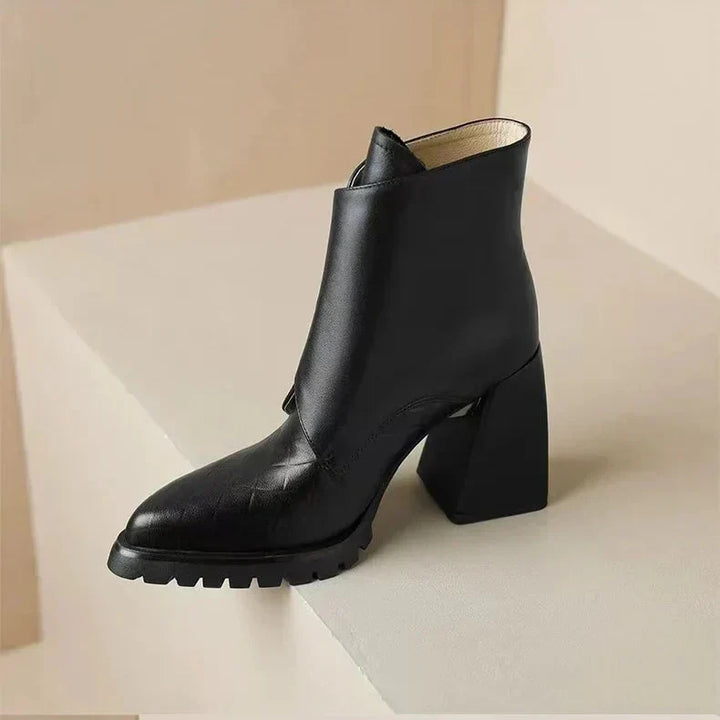 Women's Strap Detail Block Heel Boots