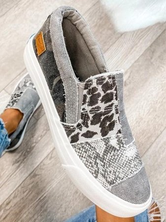 Women's Patterned Upper Loafers