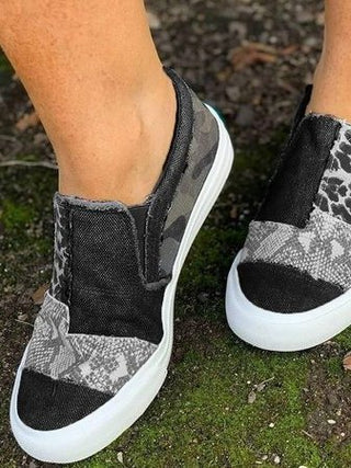 Women's Patterned Upper Loafers