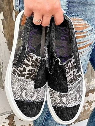 Women's Patterned Upper Loafers