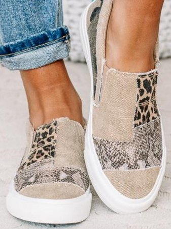 Women's Patterned Upper Loafers