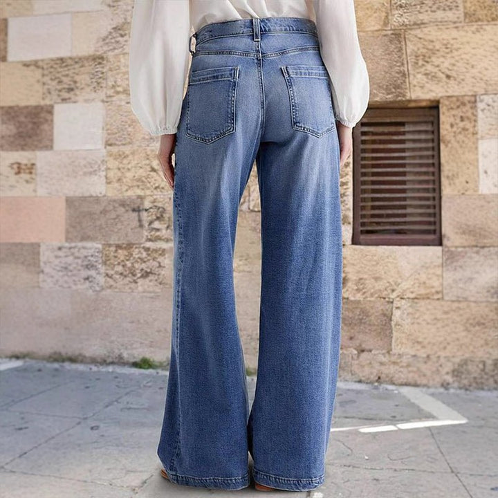 Women's High-Waist Vintage Wide-Leg Jeans