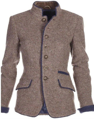 Women's Stand-Collar Tailored Blazer