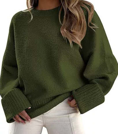 Women's Fuzzy Fleece Crew Sweater