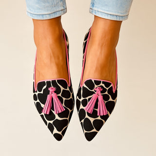 Women's Patterned Tassel Loafers