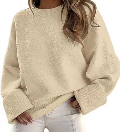 Women's Fuzzy Fleece Crew Sweater