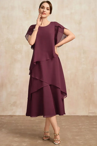 Women's Tiered Skirt Midi Dress