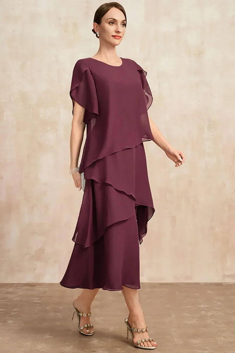 Women's Tiered Skirt Midi Dress